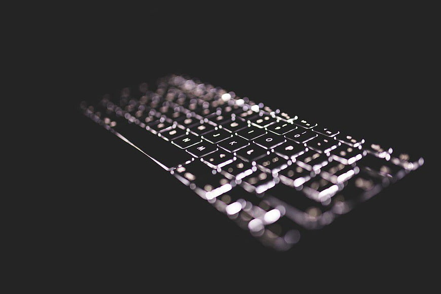 Illuminated Keyboard with Shallow Depth of Field