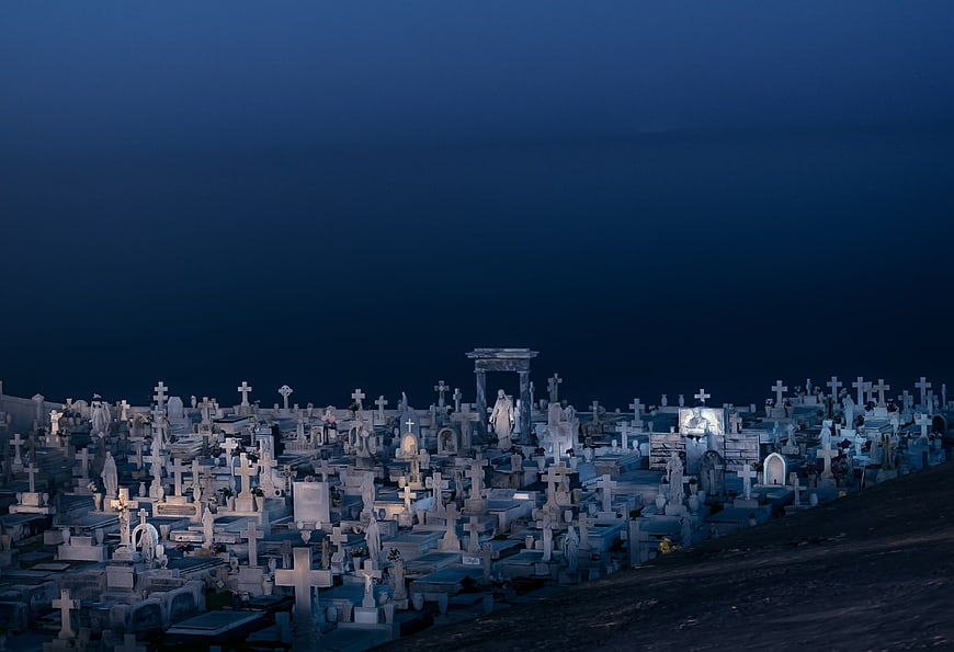 San Juan Cemetery at Night, Puerto Rico