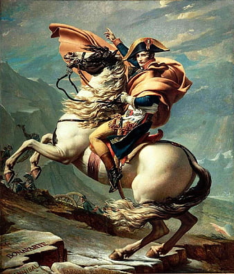Napoleon Crossing the Alps by Jacques-Louis David