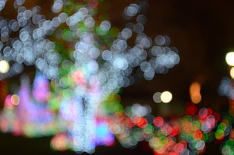Abstract Multicolored Bokeh Lights Background