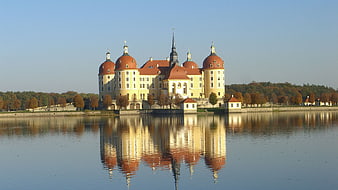 Moorish Castle Reflection in Autumn Water