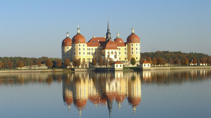 Moorish Castle Reflection in Autumn Water