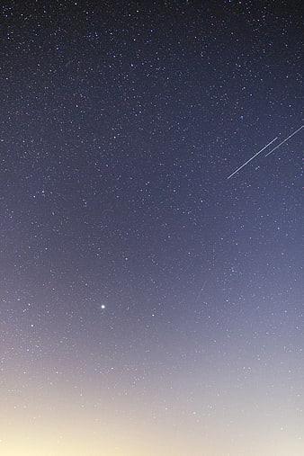 Starry Night Sky with Shooting Stars and Gradient Background