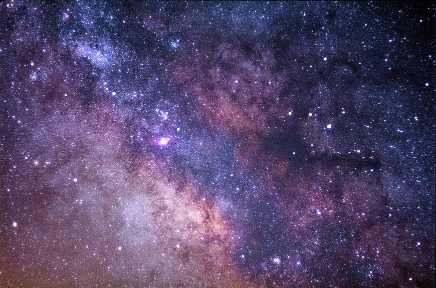 Milky Way Galaxy Starry Night Sky Deep Space Background