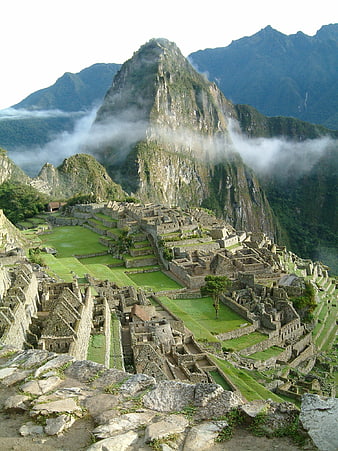 Machu Picchu Inca Ruins and Mountain Landscape in Peru
