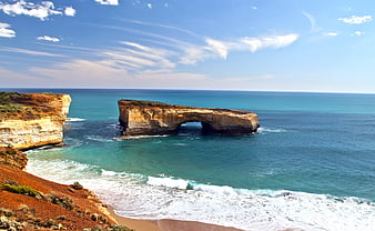 London Arch Coastal Rock Formation On The Great Ocean Road In Australia