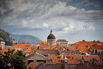 Dubrovnik Old Town Rooftops and Cathedral Dome