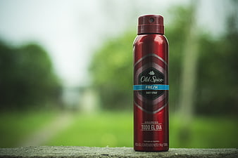 Old Spice Fresh Body Spray Can On Stone Surface