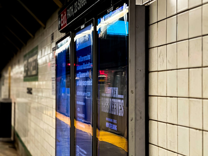 Digital Advertising Screens in Subway Station