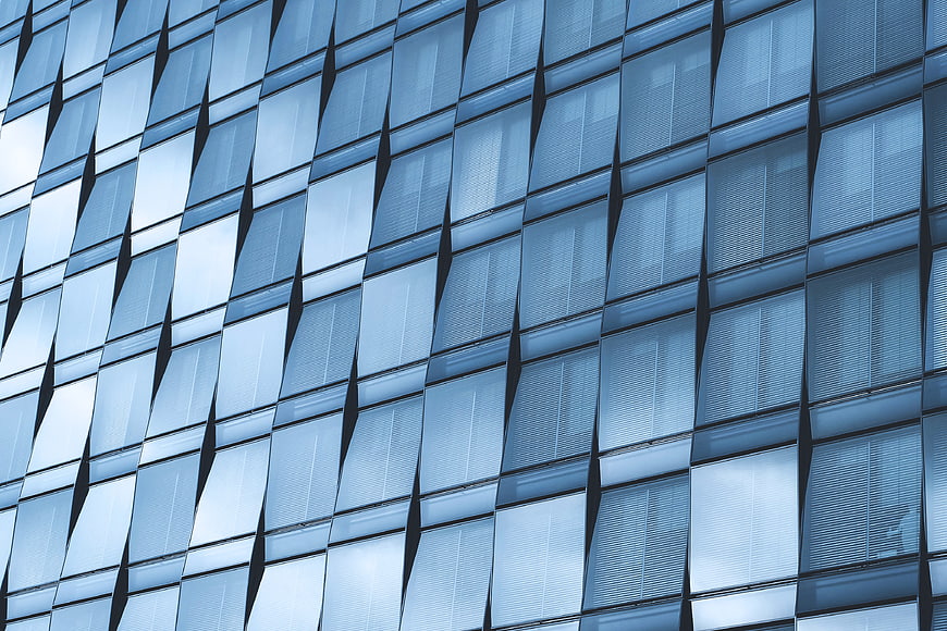 Modern Glass Office Building Facade Abstract Pattern
