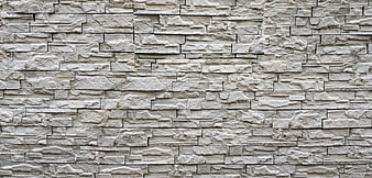 White Stone Brick Wall Texture Background
