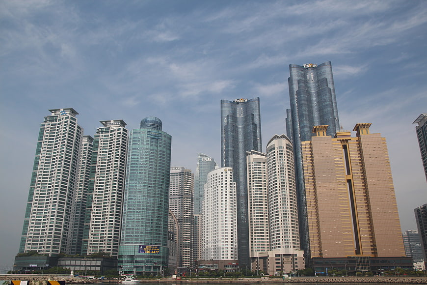 Haeundae High-Rise Residential Complex Skyline in Busan, South Korea