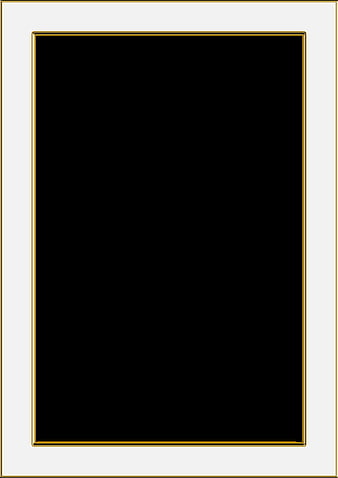 White and Gold Photo Frame Mockup on Black Background