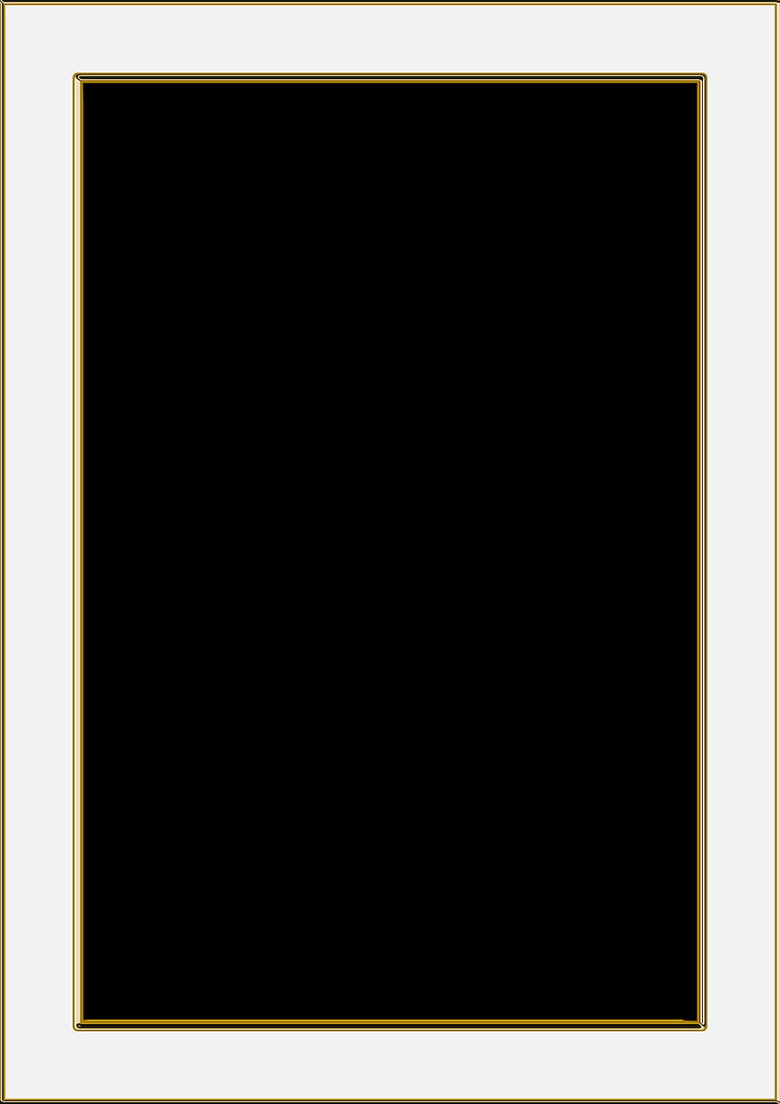 White and Gold Photo Frame Mockup on Black Background