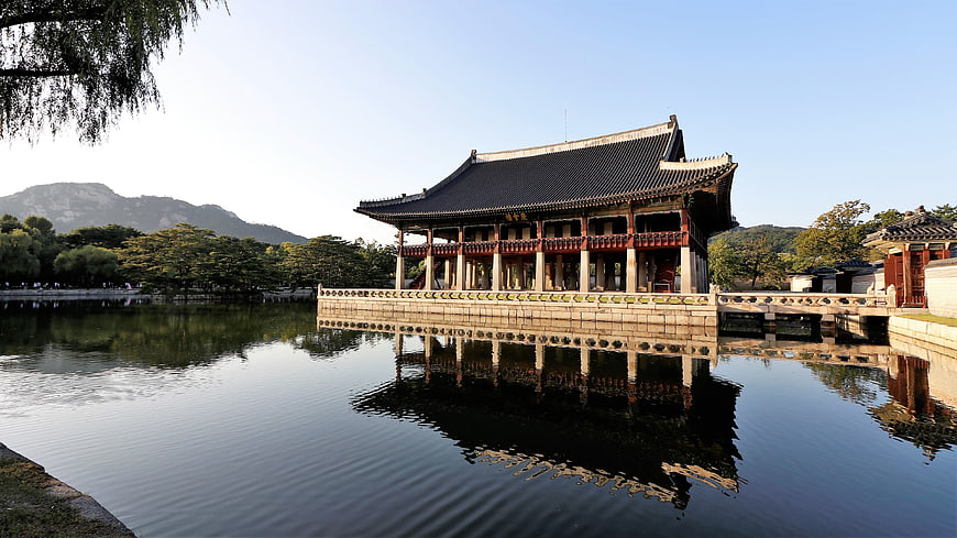 Gyeonghoeru Pavilion at Gyeongbokgung Palace in Seoul, South Korea