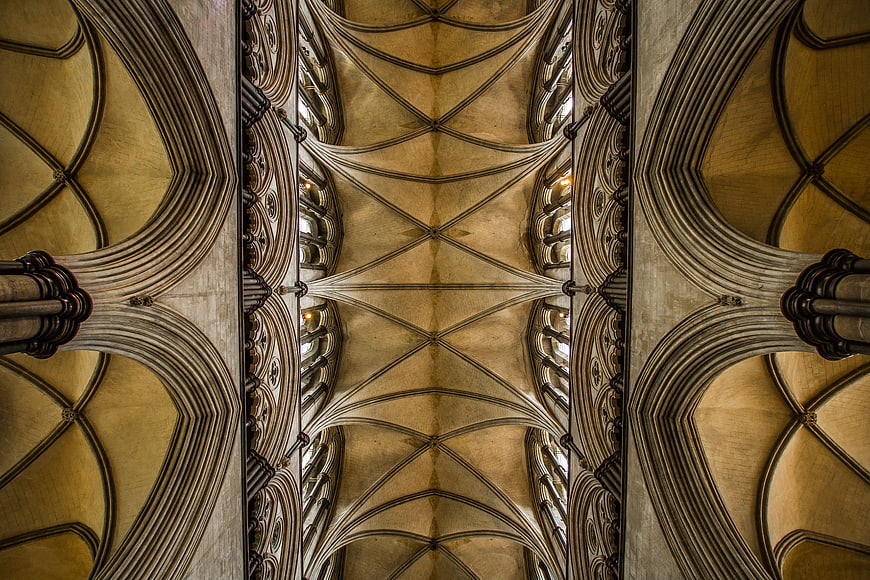 Gothic Cathedral Vaulted Ceiling Architecture