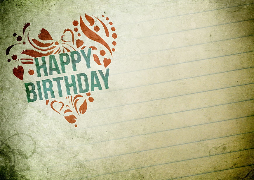 Vintage Happy Birthday Greeting Card Background