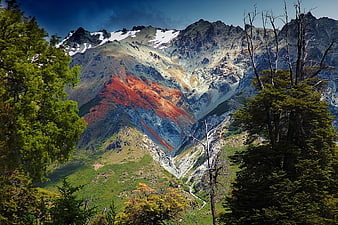 Colorful Mountain Landscape in Argentine Patagonia