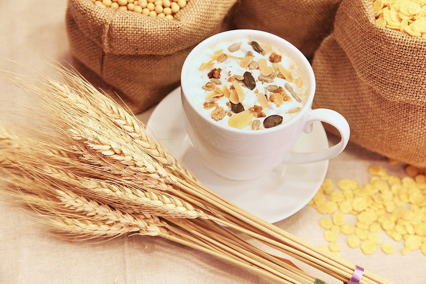 Healthy Breakfast Muesli Cup with Wheat and Grains