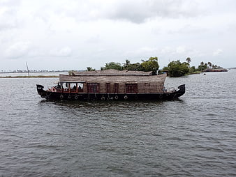 Traditional Kerala Houseboat on Backwaters