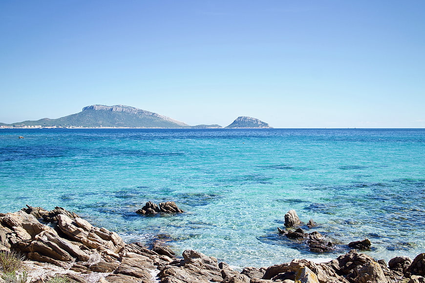 Sardinia Coastal Landscape With Turquoise Sea And Rocky Shore