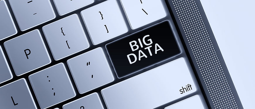 Close-up of a keyboard key labeled Big Data