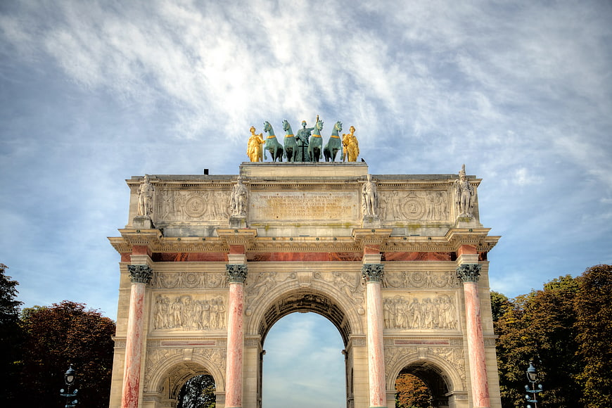 Arc de Triomphe du Carrousel in Paris with Quadriga