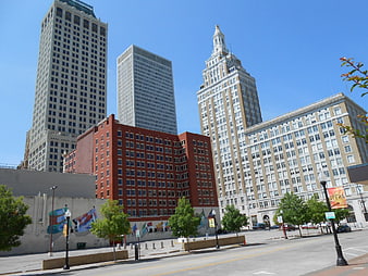 Tulsa Downtown Cityscape With Skyscrapers And Opera Sign