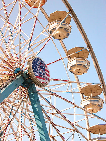 Ferris Wheel with God Bless America Sign