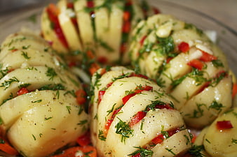 Stuffed Potatoes with Red Peppers and Fresh Herbs