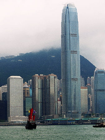 International Commerce Centre Skyscraper in Hong Kong Skyline