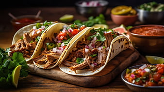 Delicious Pulled Pork Tacos with Salsa and Lime