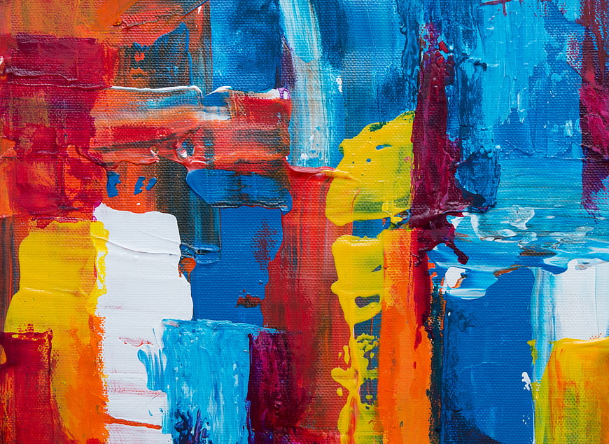 Vibrant Abstract Oil Painting Texture on Canvas