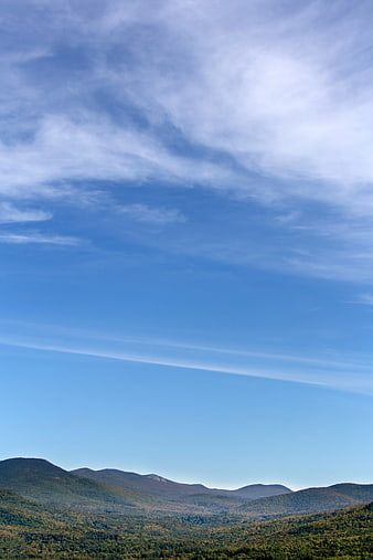 Scenic Mountain Landscape with Blue Sky and Clouds