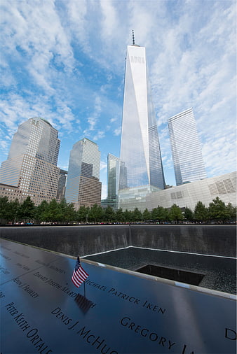 One World Trade Center and 9/11 Memorial Reflection Pool