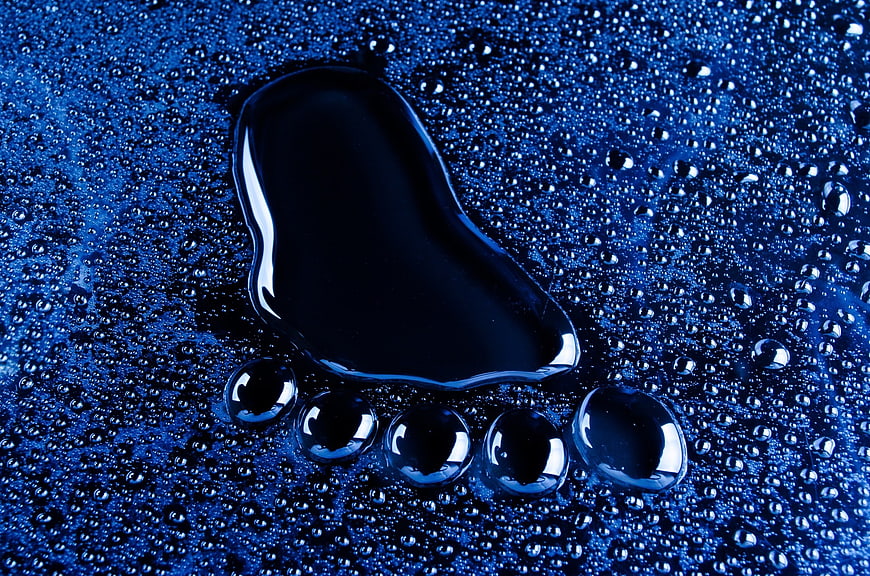 Blue Liquid Droplets and Bubbles Macro Texture