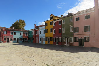 Colorful houses in Burano, Italy