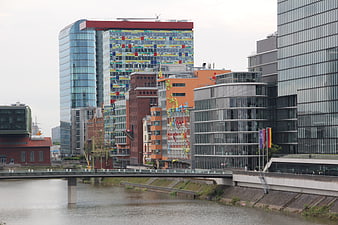 Modern Media Harbor Düsseldorf Architecture Riverside