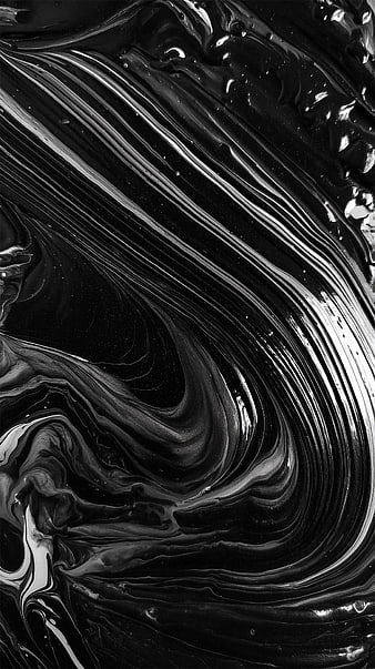 Abstract black and white swirling liquid texture background