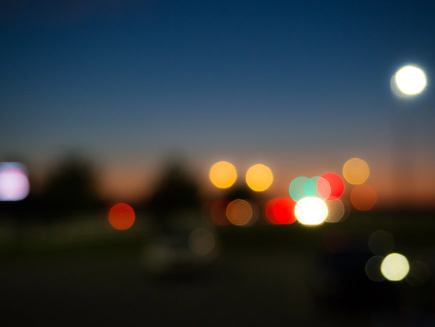 Abstract Bokeh Lights at Sunset