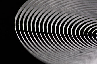 Abstract Black and White Concentric Curves Pattern