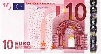 10 Euro Banknote Front Side Close Up