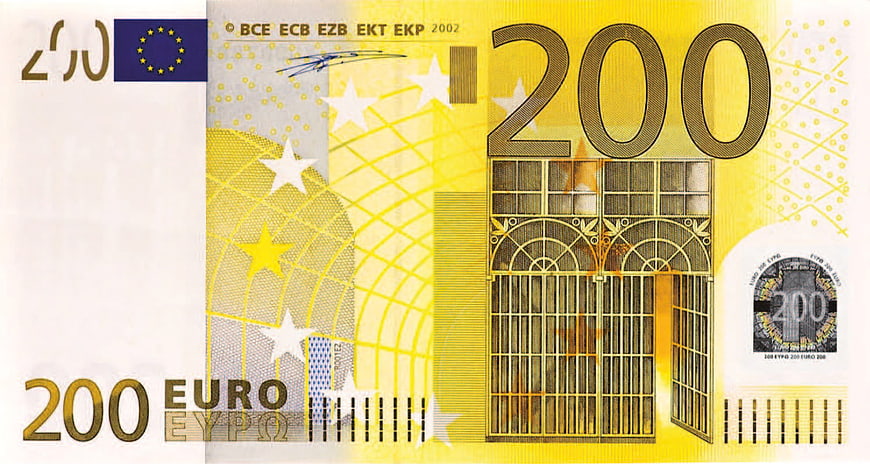 200 Euro Banknote Front View