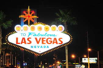 Welcome to Fabulous Las Vegas Nevada Sign at Night