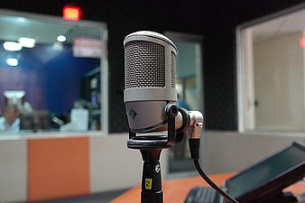 Professional Studio Microphone Close-Up In Recording Booth