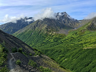 Scenic Mountain Hiking Trail in Green Valley