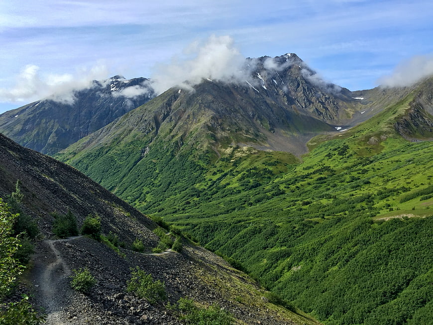 Scenic Mountain Hiking Trail in Green Valley