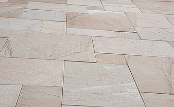 Beige Stone Tile Floor Texture Close Up