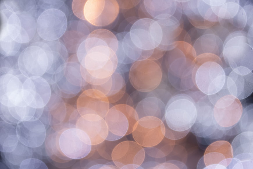 Abstract Bokeh Background with Soft Orange and Blue Lights
