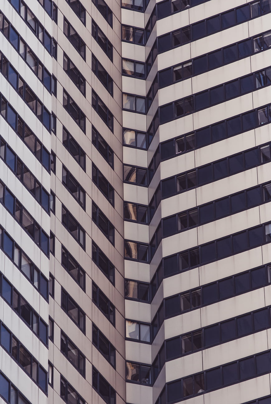 Abstract Modern Office Building Facade Pattern